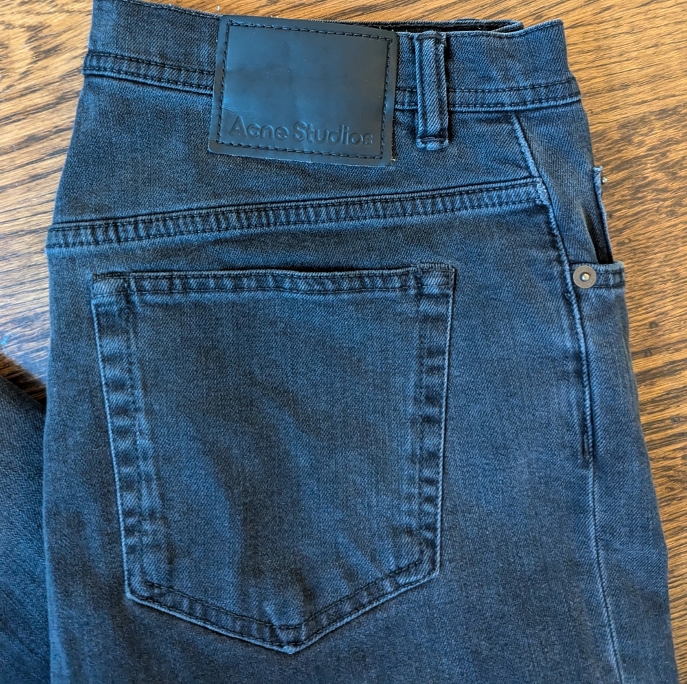 ACNE Studios River washed black jeans, 31x32